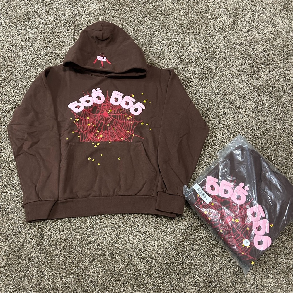 Brown Sp5der hoodie